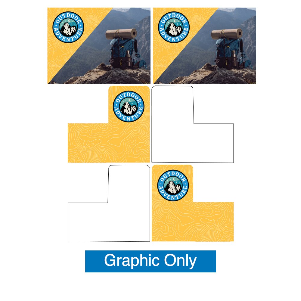10 ft. EZ Tube® Connect Kit N — Single Sided Graphic Only with White Back Fabric